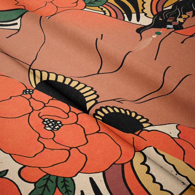Gobeliny Czeskie Trippy Wall w stylu Hippie z kwiatową Mandala, indie gobelin ścienny abstrakcyjny, dywan artystyczny, dekoracja w stylu Boho na sofę, jogi - Wianko - 33