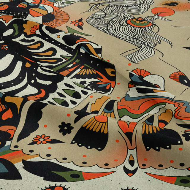 Gobeliny Czeskie Trippy Wall w stylu Hippie z kwiatową Mandala, indie gobelin ścienny abstrakcyjny, dywan artystyczny, dekoracja w stylu Boho na sofę, jogi - Wianko - 3