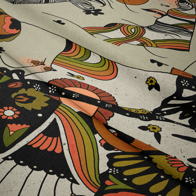 Gobeliny Czeskie Trippy Wall w stylu Hippie z kwiatową Mandala, indie gobelin ścienny abstrakcyjny, dywan artystyczny, dekoracja w stylu Boho na sofę, jogi - Wianko - 17