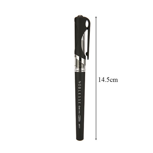 Pakiet 3 żelowych długopisów o dużej pojemności 1.0mm - pióra biznesowe, do pisania w biurze i szkole - Wianko - 2