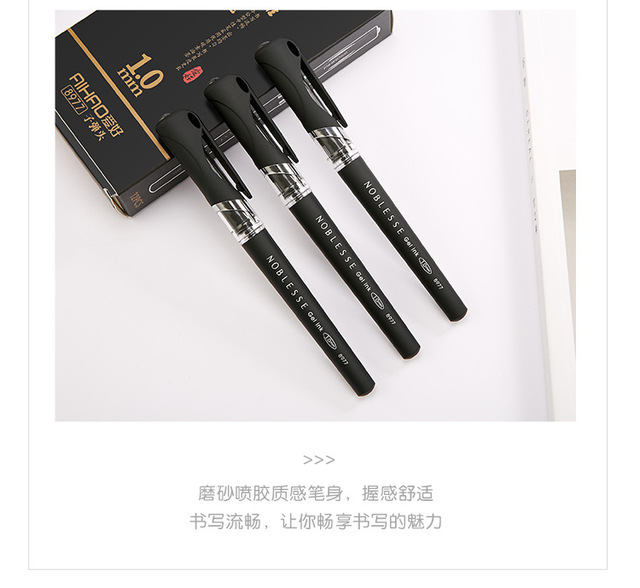 Pakiet 3 żelowych długopisów o dużej pojemności 1.0mm - pióra biznesowe, do pisania w biurze i szkole - Wianko - 12