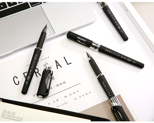 Pakiet 3 żelowych długopisów o dużej pojemności 1.0mm - pióra biznesowe, do pisania w biurze i szkole - Wianko - 16
