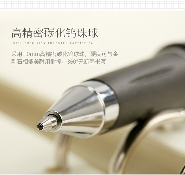 Pakiet 3 żelowych długopisów o dużej pojemności 1.0mm - pióra biznesowe, do pisania w biurze i szkole - Wianko - 6