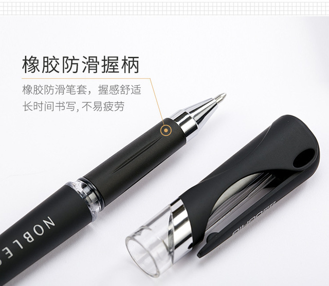 Pakiet 3 żelowych długopisów o dużej pojemności 1.0mm - pióra biznesowe, do pisania w biurze i szkole - Wianko - 4