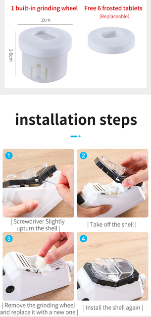 Nowa biała elektryczna ostrzałka do noży USB Recharge - narzędzie kuchenne, specjalna ostrzałka dla kucharzy, nożyczki kuchenne - Wianko - 26