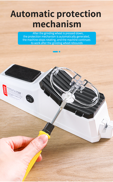 Nowa biała elektryczna ostrzałka do noży USB Recharge - narzędzie kuchenne, specjalna ostrzałka dla kucharzy, nożyczki kuchenne - Wianko - 24