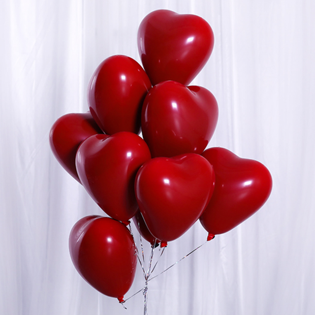 30 sztuk rubinowo czerwonych balonów - złote, czerwone, srebrne balony do konfetti, chromowane, metalowe, lateksowe balony - dekoracja ślubna, urodzinowa - Wianko - 5
